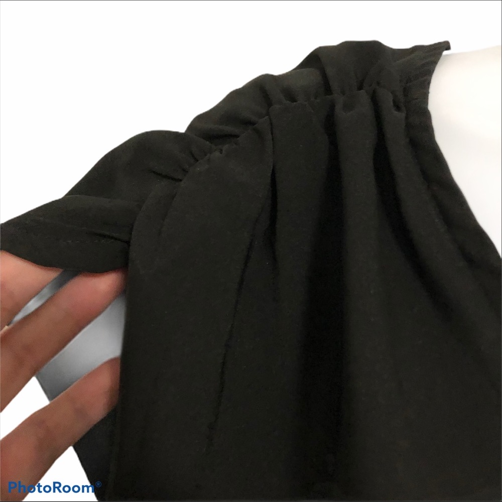 6 Shore Road Wanderlust Corset Top One Shoulder Ruched Mini LBD Black Dress NWT - Picture 5 of 13